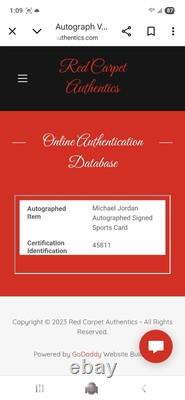 MICHAEL JORDAN 1998 Upper Deck Timeframe #68 (HAND-SIGNED AUTOGRAPH) WithCOA (RCA)