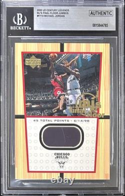 MICHAEL JORDAN 2000 UD MJ's FINAL FLOOR CARD #FF10 Beckett Authentic 15844785