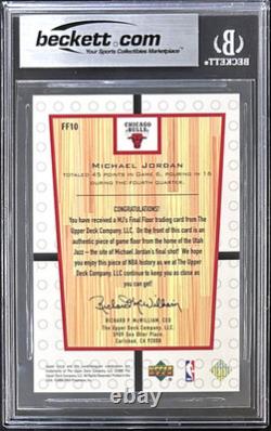 MICHAEL JORDAN 2000 UD MJ's FINAL FLOOR CARD #FF10 Beckett Authentic 15844785