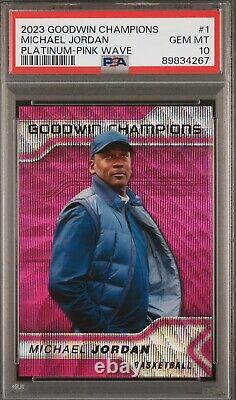 MICHAEL JORDAN 2023 Upperdeck Goodwin Champions Pink Wave PSA 10 POP 5