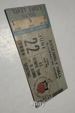 MICHAEL JORDAN Debut Ticket RC 1984 Olympics Basketball Team USA 6/22/84
