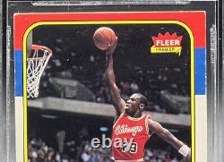 MICHAEL JORDAN Rookie Card RC 1986 Fleer Basketball #57 Bulls BGS 5 EXCELLENT