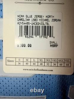 MITCHELL & NESS MICHAEL JORDAN jersey $300 new NORTH CAROLINA BlueJERSEYNWT
