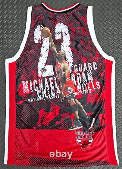 Majestic NBA Chicago Bulls Michael Jordan #23 Jersey Mens Sz 54 Vtg Red RARE