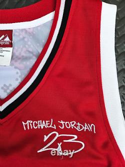 Majestic NBA Chicago Bulls Michael Jordan #23 Jersey Mens Sz 54 Vtg Red RARE