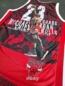 Majestic NBA Chicago Bulls Michael Jordan #23 Jersey Mens Sz 54 Vtg Red RARE