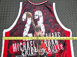 Majestic NBA Chicago Bulls Michael Jordan #23 Jersey Mens Sz 54 Vtg Red RARE