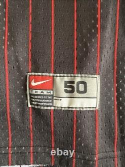 Men's Nike Michael Jordan #23 Chicago Bulls Jersey Black Pinstripe Sz 50 NWOT