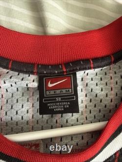 Men's Nike Michael Jordan #23 Chicago Bulls Jersey Black Pinstripe Sz 50 NWOT