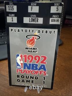 Miami Heat Chicago Bulls'92 NBA Basketball Playoffs RD1 Gm 1 Jordan 56 Pts