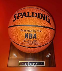 Michael Air Jordan Autographed Signed Basketball In Protective Case