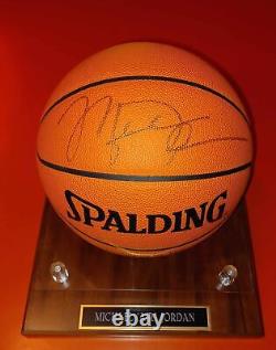 Michael Air Jordan Autographed Signed Basketball In Protective Case