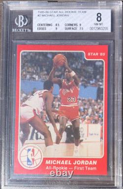 Michael Jordan 1985 Star All-Rookie Team BGS 8 SHARP