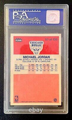 Michael Jordan 1986 Fleer #57 PSA 6 EX-MT Rookie Card RC Chicago Bulls