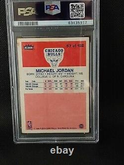 Michael Jordan 1986 Fleer #57 RC Rookie Bulls PSA 1 PR GOAT