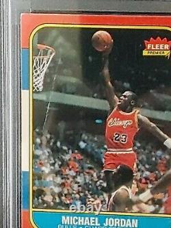 Michael Jordan 1986 Fleer #57 RC Rookie Bulls PSA 1 PR GOAT