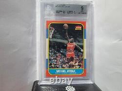 Michael Jordan 1986 Fleer 57 Rookie BGS 9- 2 9.5 subs Chicago Bulls Iconic