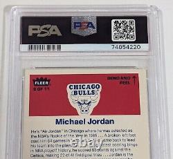 Michael Jordan 1986 Fleer Rookie sticker#8(PSA 8)