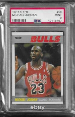 Michael Jordan 1987 Fleer #59 PSA 9-Bulls A