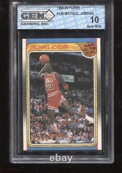Michael Jordan 1988-89 Fleer #120 All-Star Chicago Bulls GEM MINT 10