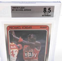 Michael Jordan 1988-89 Fleer #17 BGS 8.5 HOF NBA Chicago Bulls Basketball