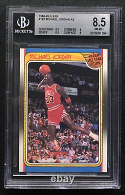 Michael Jordan 1988-89 Fleer All-Star BGS 8.5 Basketball Card Chicago Bulls #120