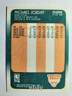 Michael Jordan 1988 Fleer #17 Basketball Rare Error Card