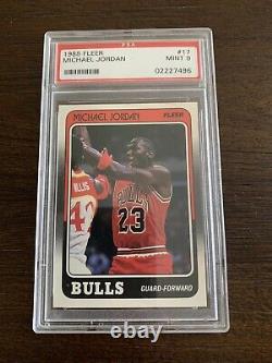 Michael Jordan 1988 Fleer #17 HOF Bulls PSA 9