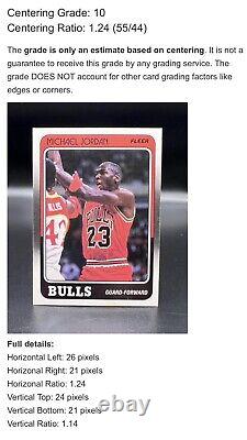 Michael Jordan 1988 Fleer Basketball #17 Chicago Bulls CENTERED