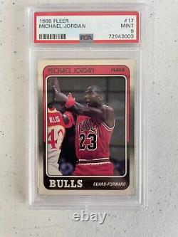 Michael Jordan 1988 Fleer Basketball #17 Psa 9 Mint Super High End Looks Gem