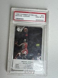 Michael Jordan 1988 Fournier NBA Estrellas #22- PSA 10