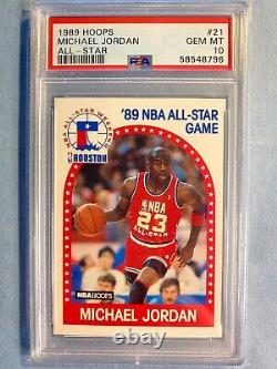 Michael Jordan 1989 NBA Hoops All Star #21 Chicago Bulls PSA 10 GEM MINT