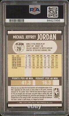 Michael Jordan 1990 Fleer #26 Psa Gem Mint 10 Chicago Bulls