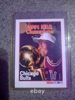 Michael Jordan 1991 NBA CHAMPIONS Chicago Bulls NBA HOOPS (Original Card) #543