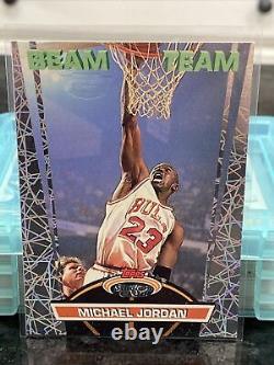 Michael Jordan 1992-93 Topps Stadium Club #1 Members Only Beam Team Bulls Hof