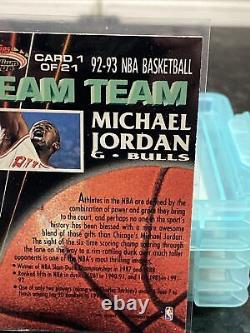 Michael Jordan 1992-93 Topps Stadium Club #1 Members Only Beam Team Bulls Hof