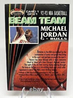 Michael Jordan 1992-93 Topps Stadium Club Beam Team #1 Chicago Bulls