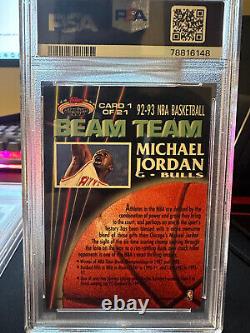 Michael Jordan 1992 Topps Stadium Club Beam Team #1 PSA 8 Card Numbered 01/21