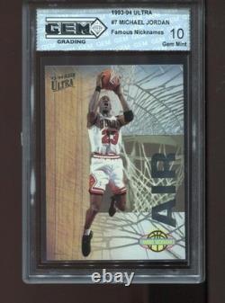Michael Jordan 1993-94 Fleer Ultra #7 Famous Nicknames Chicago Bulls GEM MINT 10