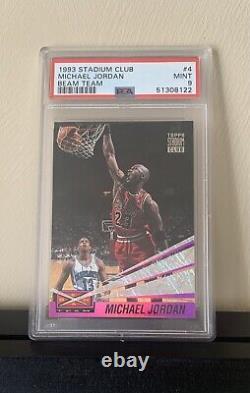Michael Jordan 1993-94 Stadium Club Beam Team #4 PSA 9