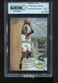 Michael Jordan 1993-94 Ultra #7 Famous Nicknames NBA Chicago Bulls GEM MINT 10