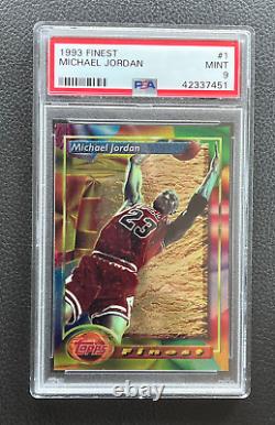 Michael Jordan 1993 Finest PSA 9 Mint Chicago Bulls Topps Panini NBA Sports Card