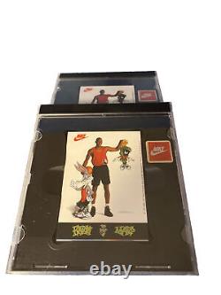 Michael Jordan 1993 Nike Space Jam 12 Sticker PROMO SET withCase Warner Bros