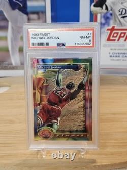 Michael Jordan 1993 Topps Finest # 1 Psa 8 Mint