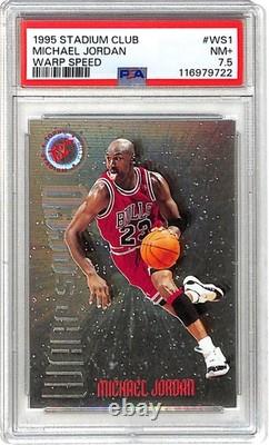 Michael Jordan 1995-96 Stadium Club Basketball Warp Speed Card #WS1 PSA Bulls