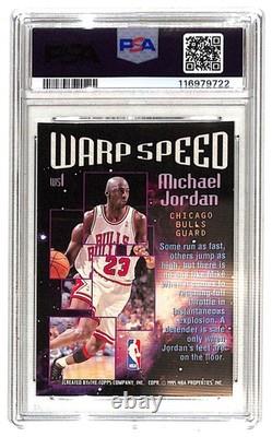 Michael Jordan 1995-96 Stadium Club Basketball Warp Speed Card #WS1 PSA Bulls