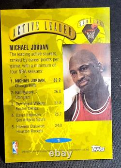 Michael Jordan 1995 Topps #1 Power Boosters Active Leader Scoring Mint condition