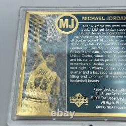 Michael Jordan 1995 Upper Deck 24k Gold Card LIMITED # /2345 Rare Promo