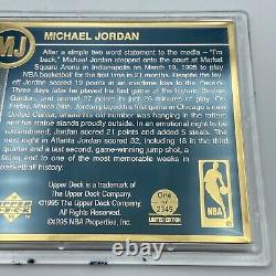 Michael Jordan 1995 Upper Deck 24k Gold Card LIMITED # /2345 Rare Promo