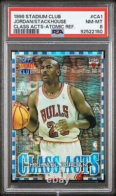 Michael Jordan 1996-97 TOPPS STADIUM CLUB CLASS ACTS ATOMIC REFRACTOR Insert CA1